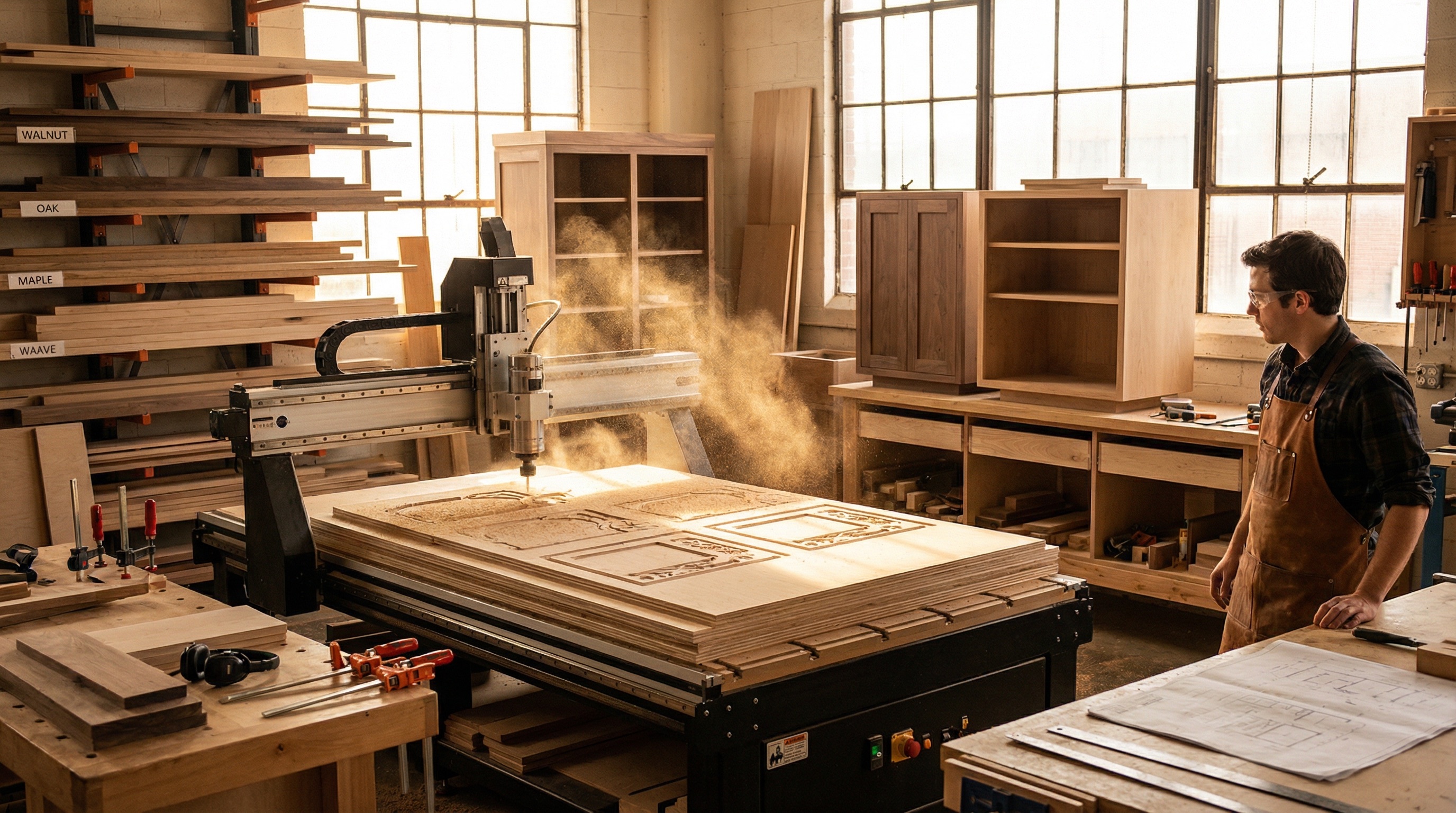 Spectrum Custom Design workshop — state-of-the-art CNC and handcraft production facility